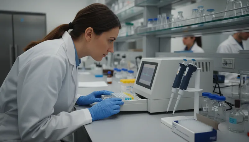 Illustration of elisa: Test that detects specific proteins in samples.