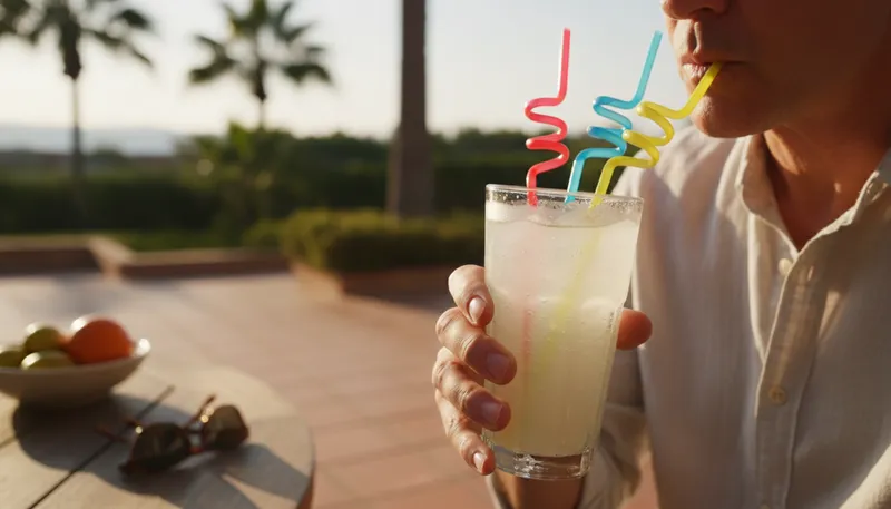 Illustration of straw: a tube for drinking beverages