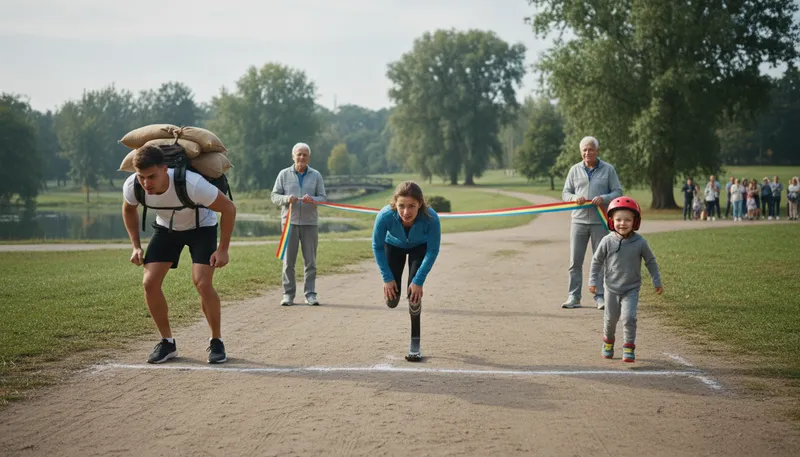 Illustration of handicap: condition that levels the playing field in competition