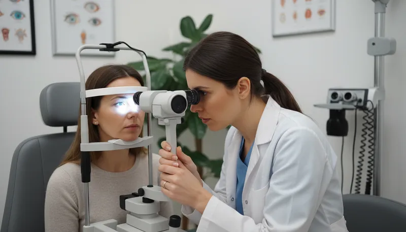 Illustration of ophthalmologist: A doctor specializing in eye care.
