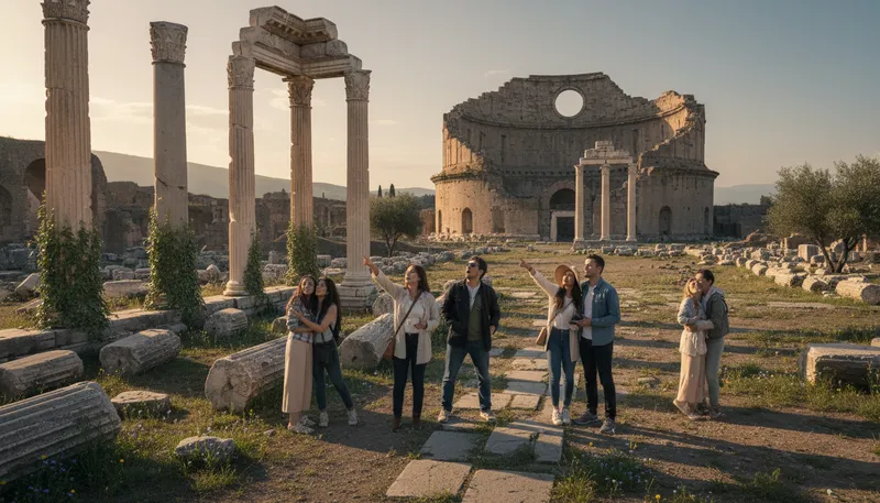 Illustration of pantheon: temple dedicated to all gods