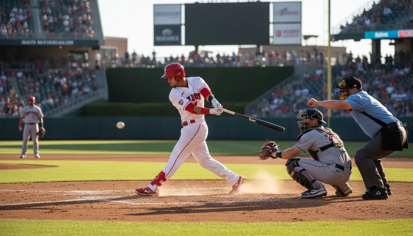 Illustration von leadoff: The first batter in a baseball game.