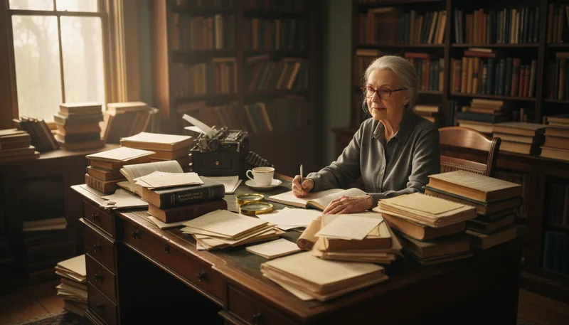 Illustration of biographer: A person who writes about someone else's life.