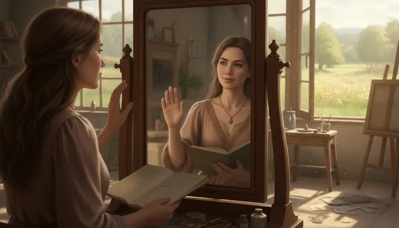 Illustration of self: A person's individual identity or essence.