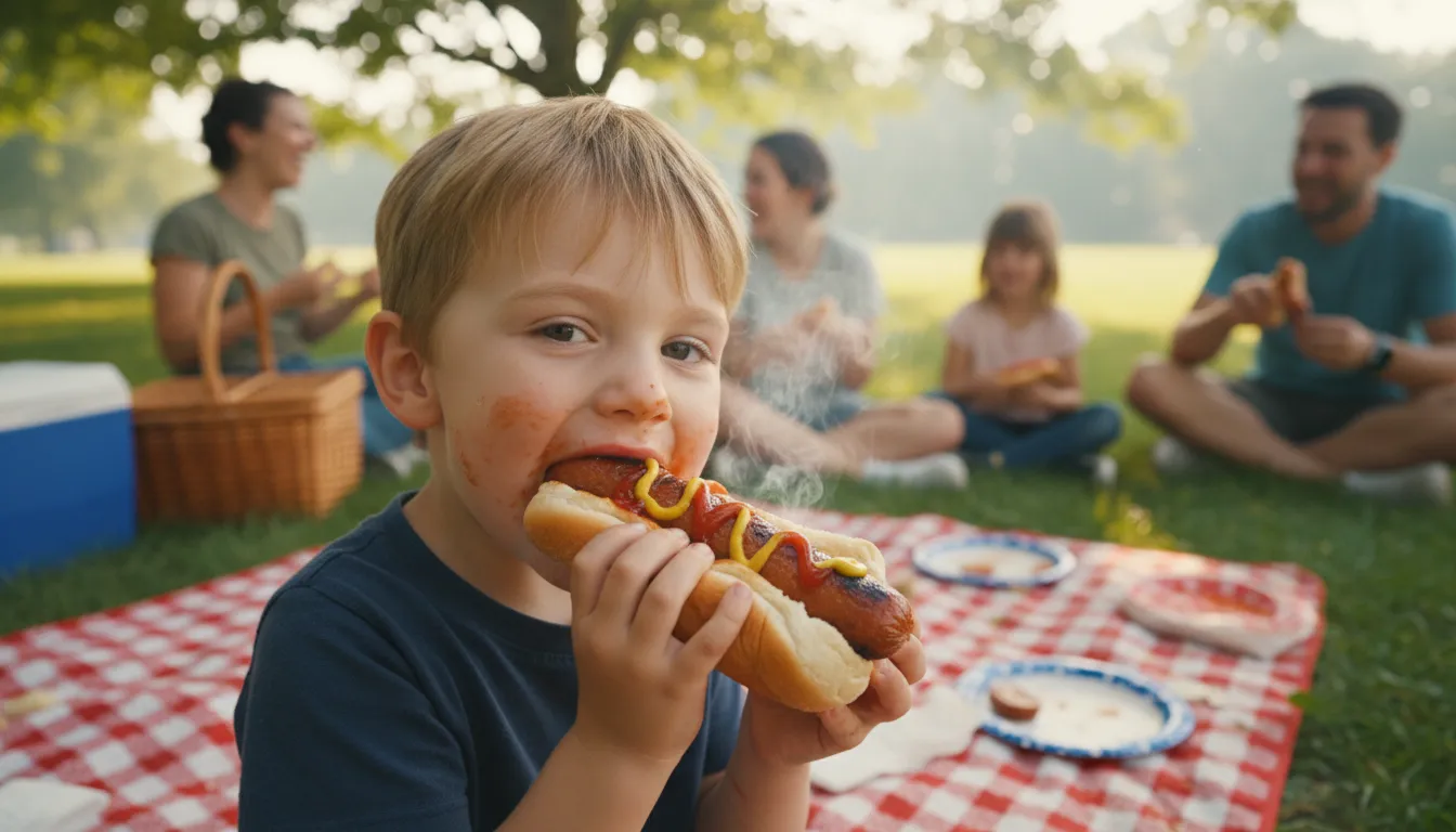 frankfurter 일러스트: A type of sausage or hot dog.