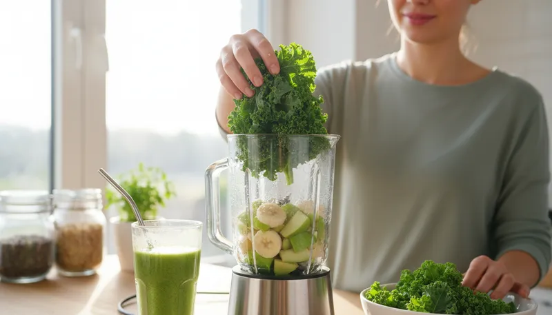 Illustration of kale: A leafy green vegetable, often used in salads.