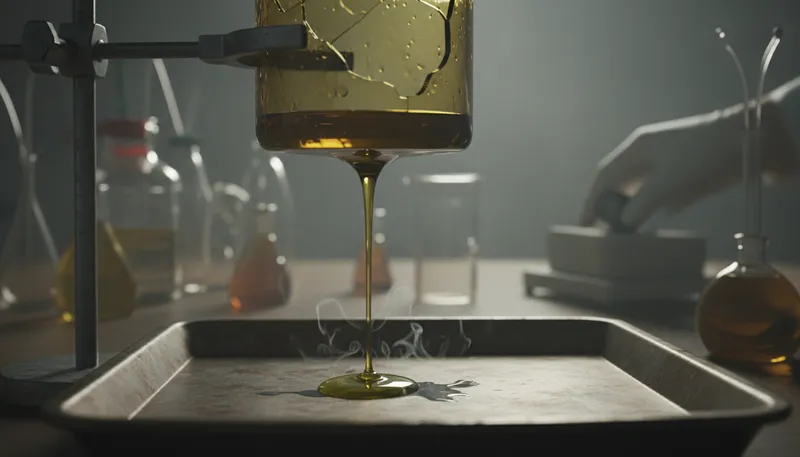 Illustration of corrosive: Capable of causing damage by chemical action.