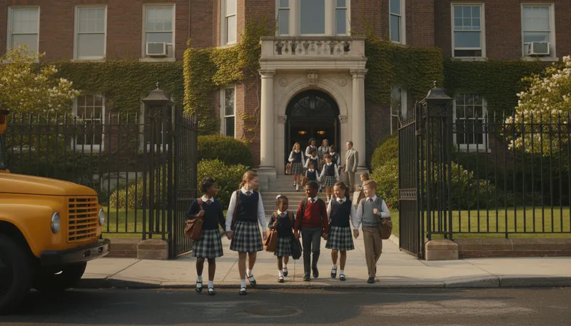 Illustration of desegregation: Ending separation based on race or group.