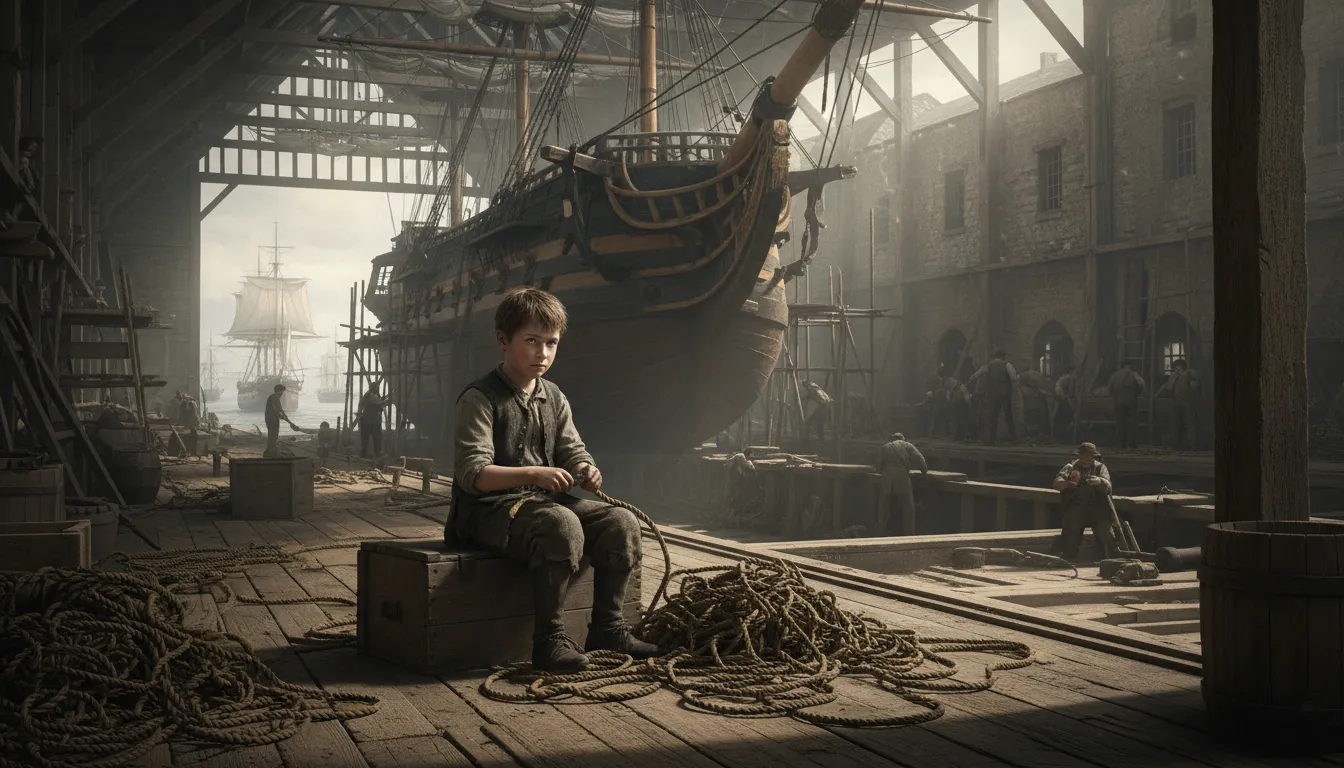 Ilustrasi when Adam was an oakum boy in Chatham dockyard: a very long time ago
