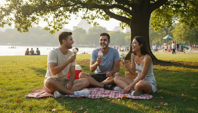 Illustration of high summer: the peak time of summer's warmth.