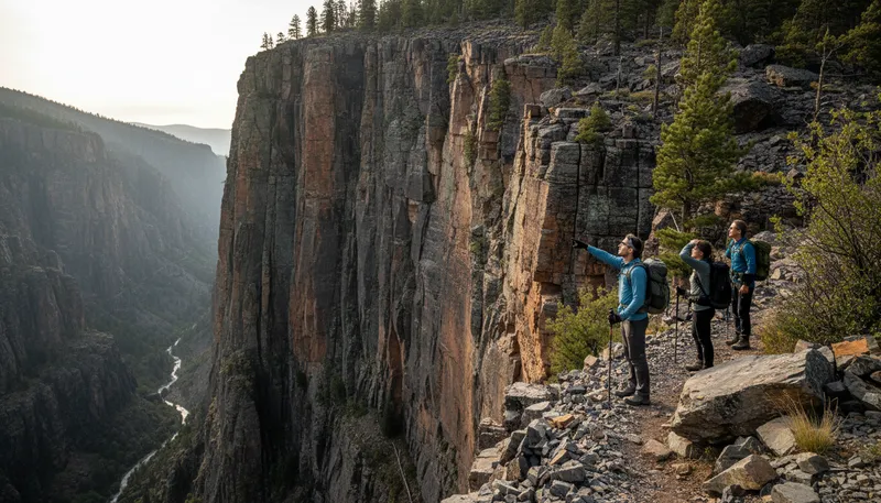 Illustration of precipitous: Very steep or sudden.