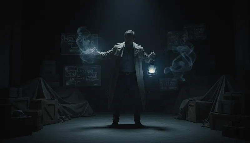 Illustration of in the dark: unaware of important information.