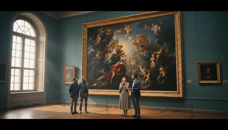Illustration of baroque: A highly decorative and ornate style in art.