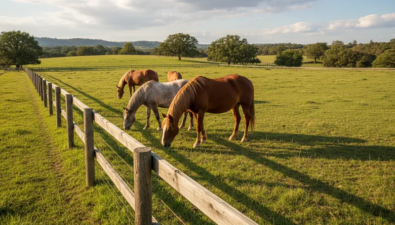 Illustration of paddock: A small field for grazing animals.