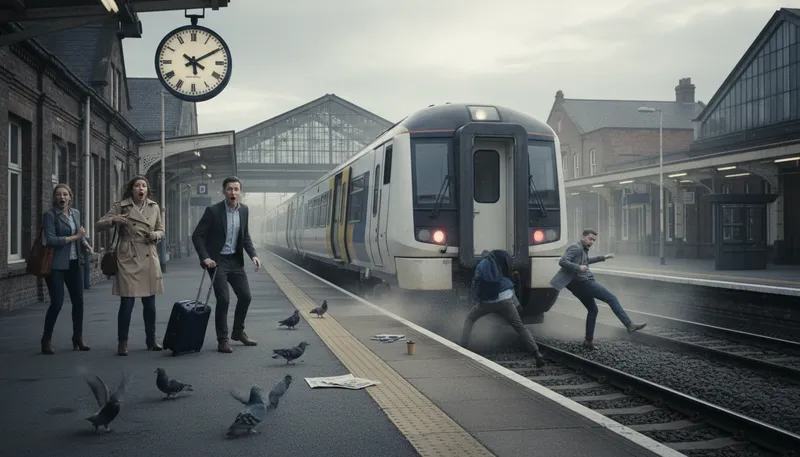 Illustration of stoppage: A pause or halt in movement or activity.