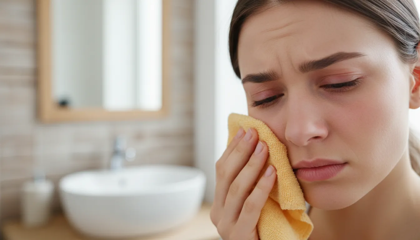 Illustration of stye: painful red bump on the eyelid