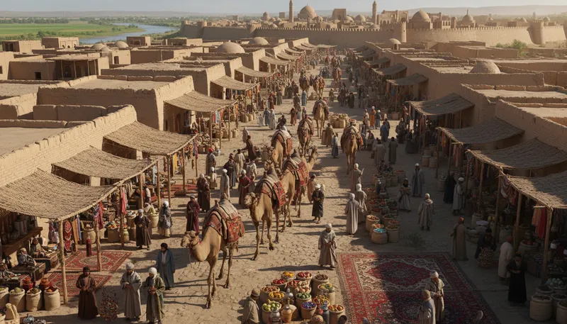 Illustration of merv: An ancient city on the Silk Road.