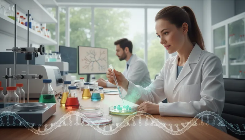 Illustration of epigenetic: Relating to changes in gene expression without altering DNA.