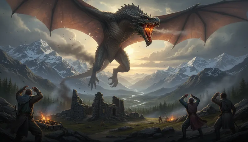 Illustration of drago: A name or term often linked to dragons.