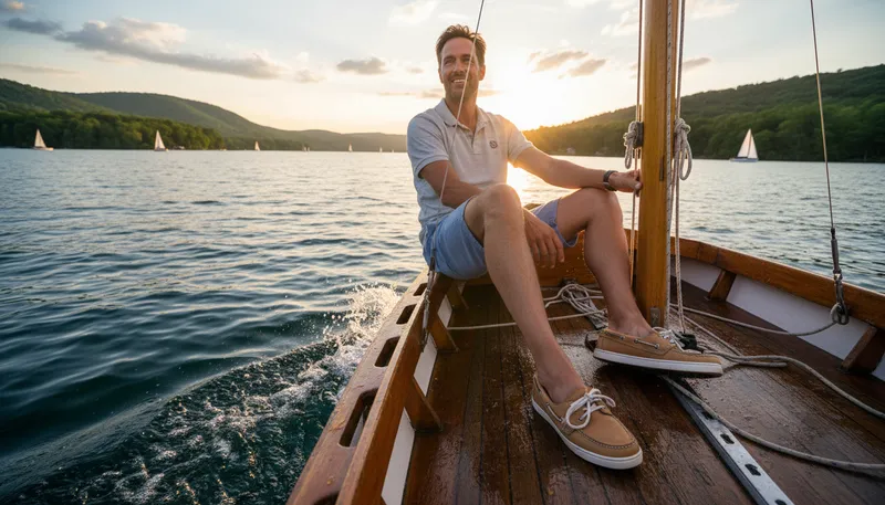 Illustration of sperry: A brand known for boat shoes.