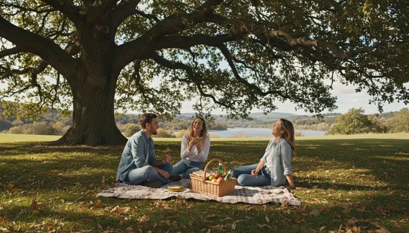 Illustration of picnic: A meal eaten outdoors, often on grass.