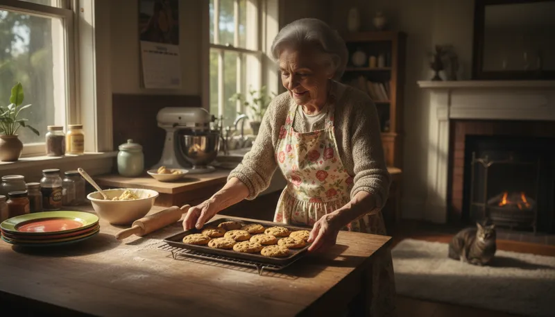 Illustration of grandmother: The mother of one's father or mother.