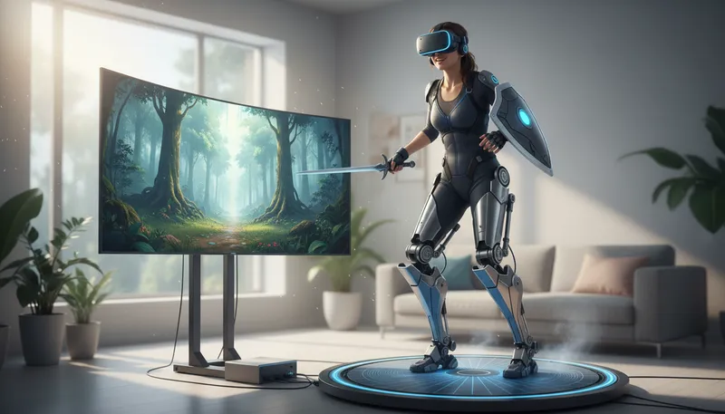 Illustration of vr legs: virtual reality legs for immersion