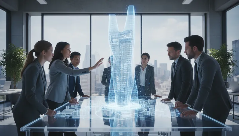 Illustration of the shape of things to come: future trends or events that are expected.