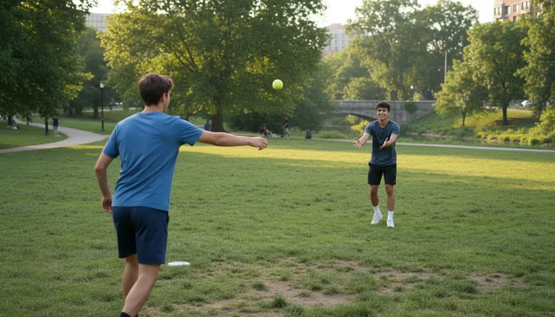 Illustration of toss: to throw something lightly.