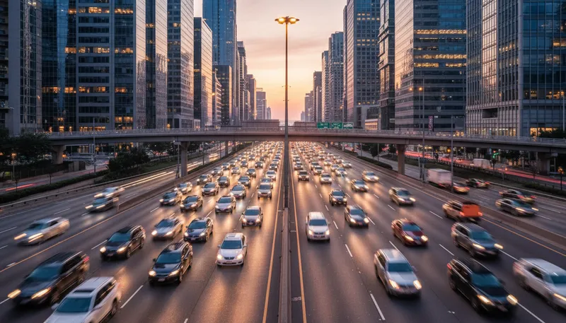 Illustration of thoroughfare: A main road or path for public travel.