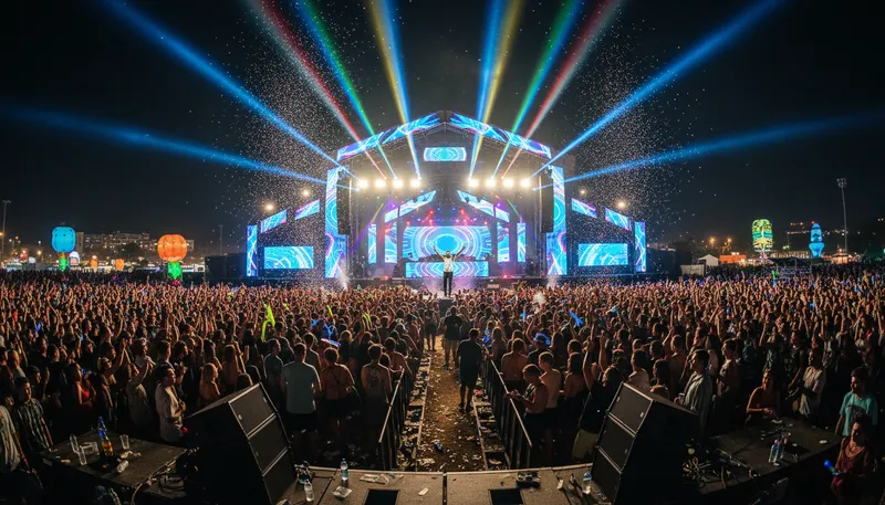Illustration of edm: A genre of electronic dance music.
