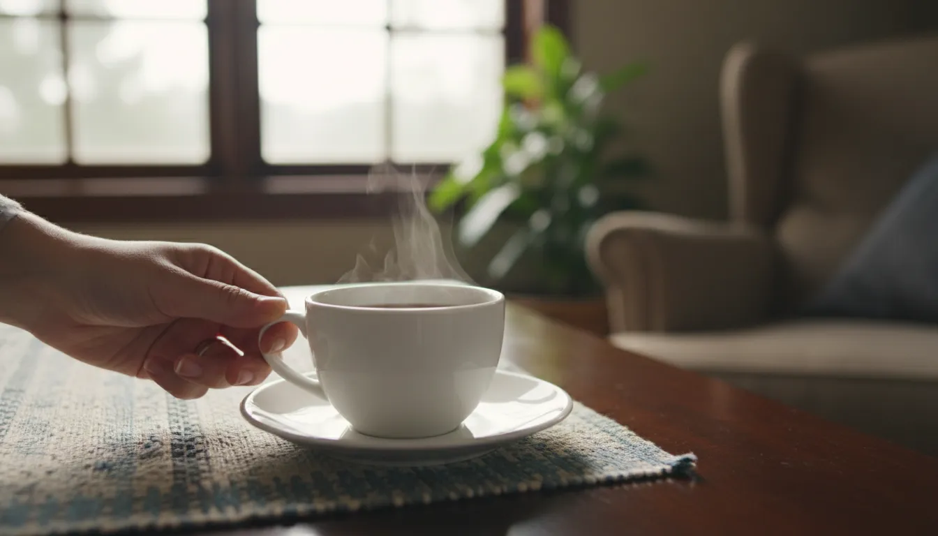 Illustration von saucer: A small dish for holding a cup.