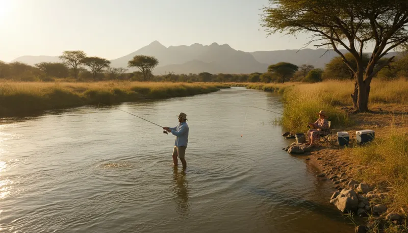 Illustration of nel: a river flowing in South Africa