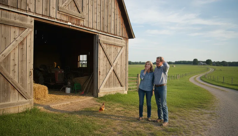 Illustration of your barn door is open: a warning about being careless or exposed.