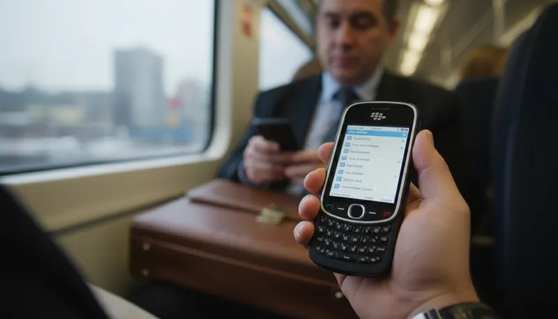 Illustration of blackberry: brand of smartphones popular in the past