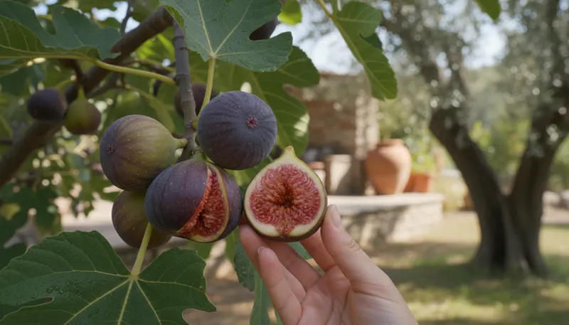 Illustration of fig: a type of fruit tree