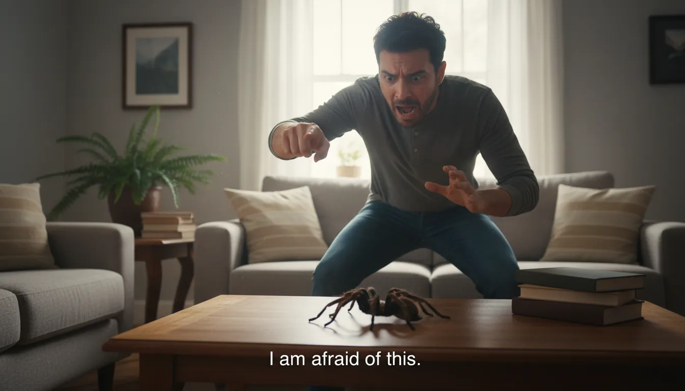 Illustration de i am afraid of this : expressing fear about a specific situation