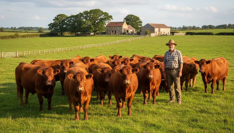 Illustration of devon: a breed of cattle