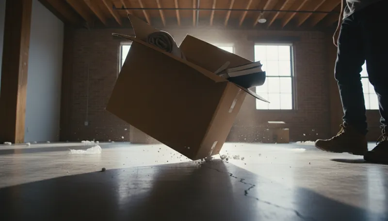 Illustration of thud: A dull sound made by a heavy object falling.