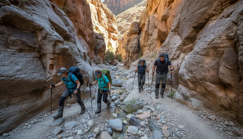 Illustration of gulch: Narrow, steep-sided valley.
