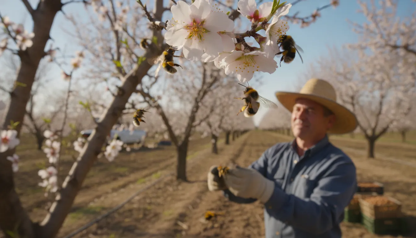 Illustration of pollinate: To carry pollen to a flower so it can produce seeds.