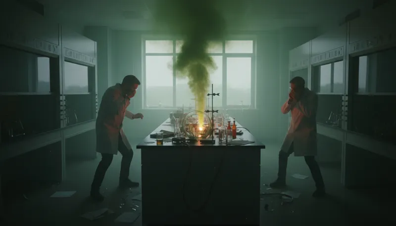 Illustration of fluorine: A pale yellow gas, highly reactive element.