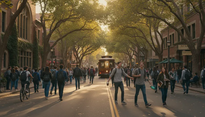 Illustration of berkley: A city in California, known for its university.