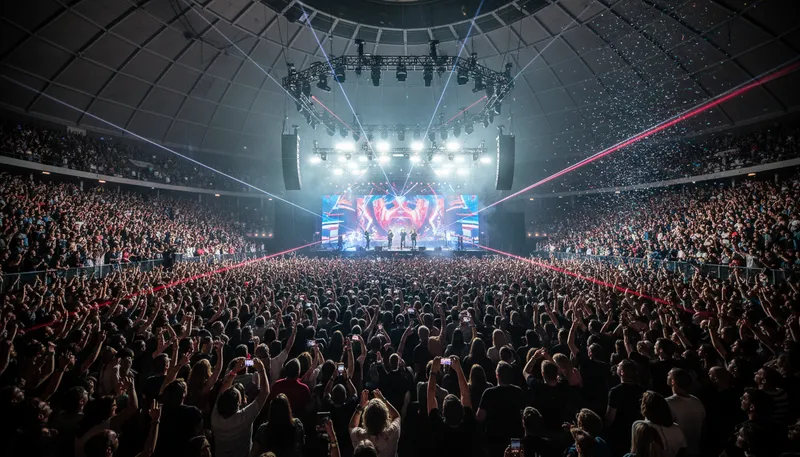 Illustration of venue: Place where an event happens.