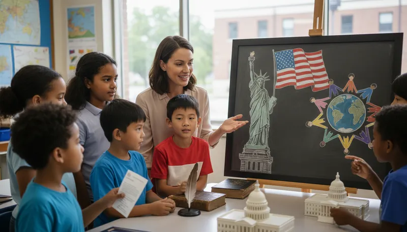 Illustration of americanism: A characteristic of American culture or language.
