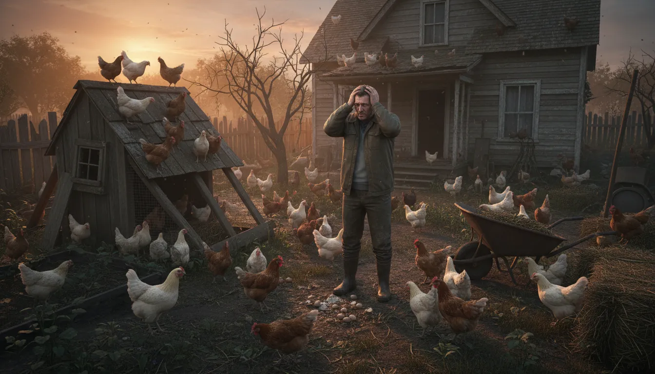 Ilustrasi the chickens come home to roost: bad actions eventually lead to consequences.