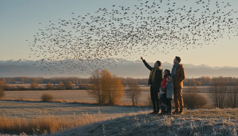 Illustration of migration: Movement from one place to another.