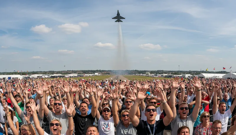 Illustration of farnborough: Location known for its international airshow.