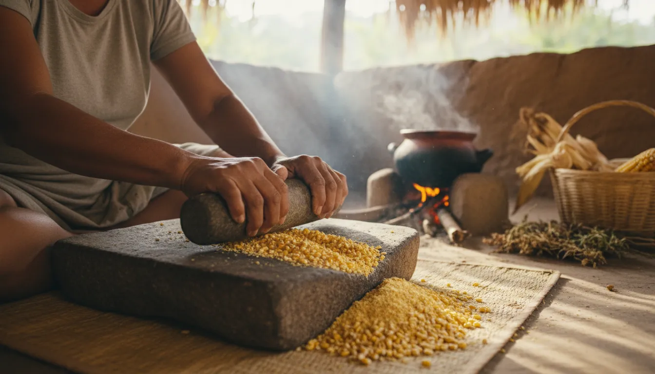 mano-এর ইলাস্ট্রেশন: a small stone used to grind grain
