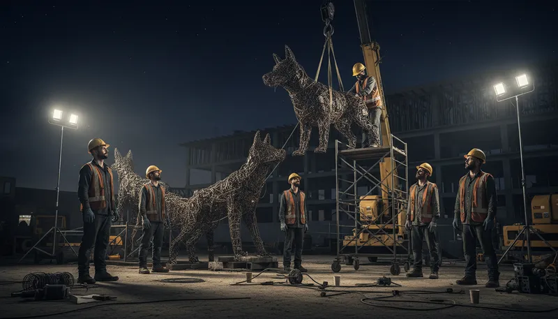 Illustration of until the last dog is hung: to continue until the very end.